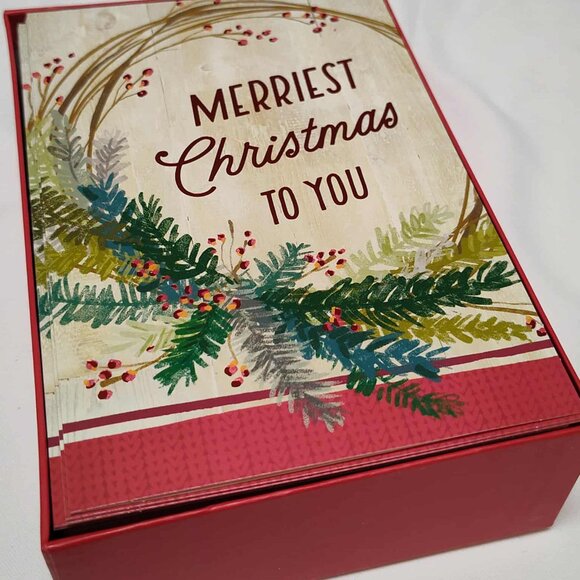 Hallmark - 'Merriest Christmas To You' boxed cards - 40 cards & 40 envelopes - Picture 5 of 7